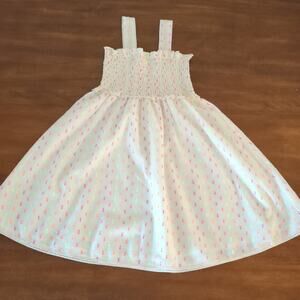 Tucker+ Tate girls sleeveless smocked cotton dress size 7 EUC